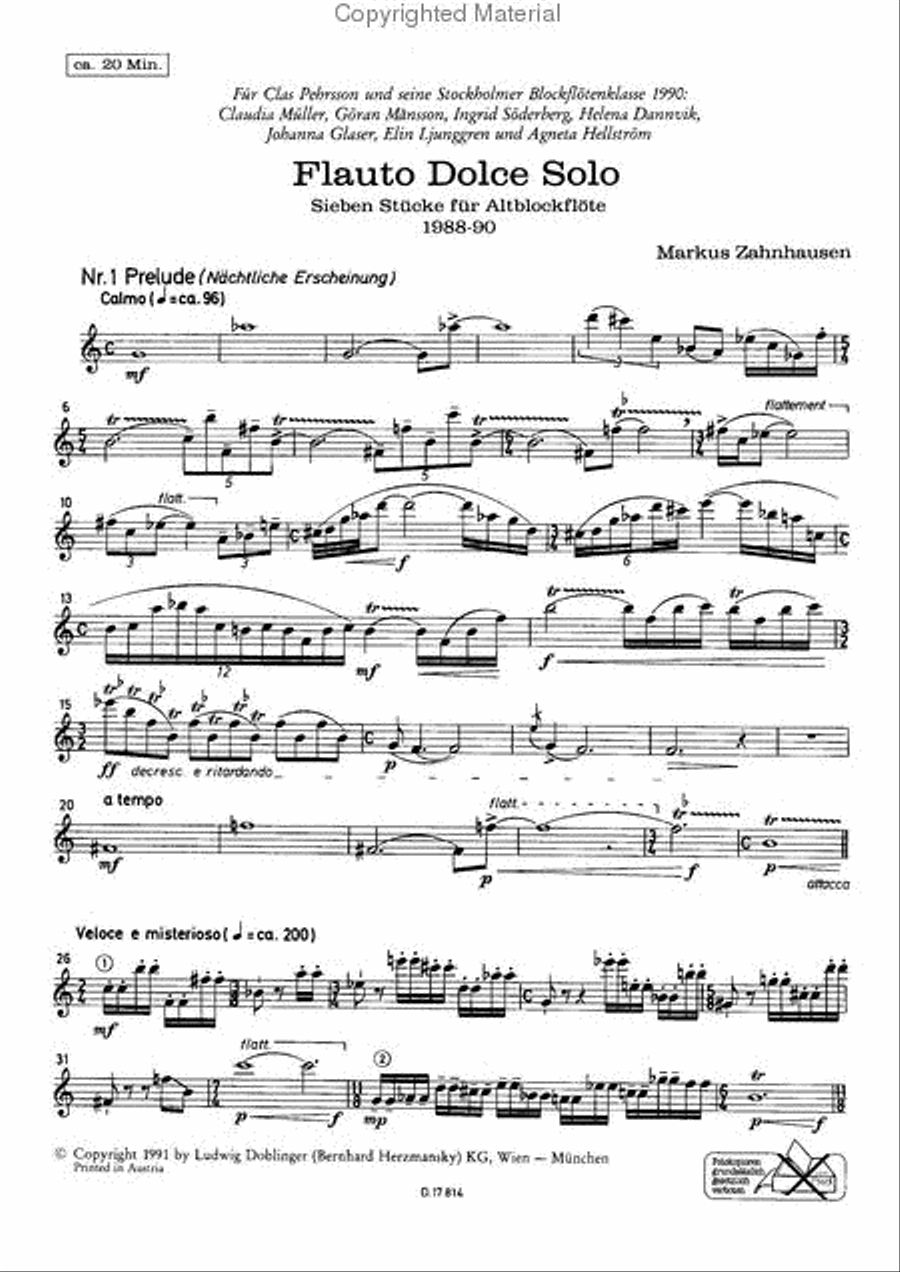Flauto dolce solo Flauto dolce solo School and Community scores gallery preview page 2