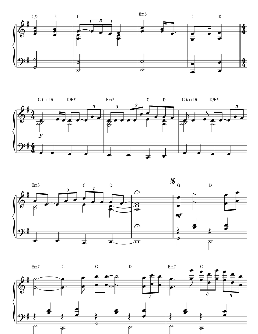 Time To Say Goodbye (Con Te Partiro) Piano Solo scores gallery preview page 2