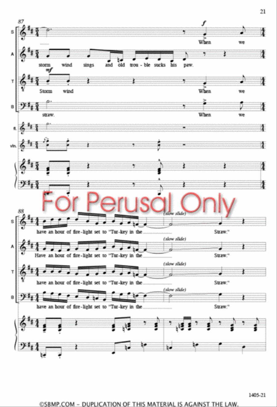 The Bunk-House Orchestra - SATB Octavo 4-Part scores gallery preview page 20