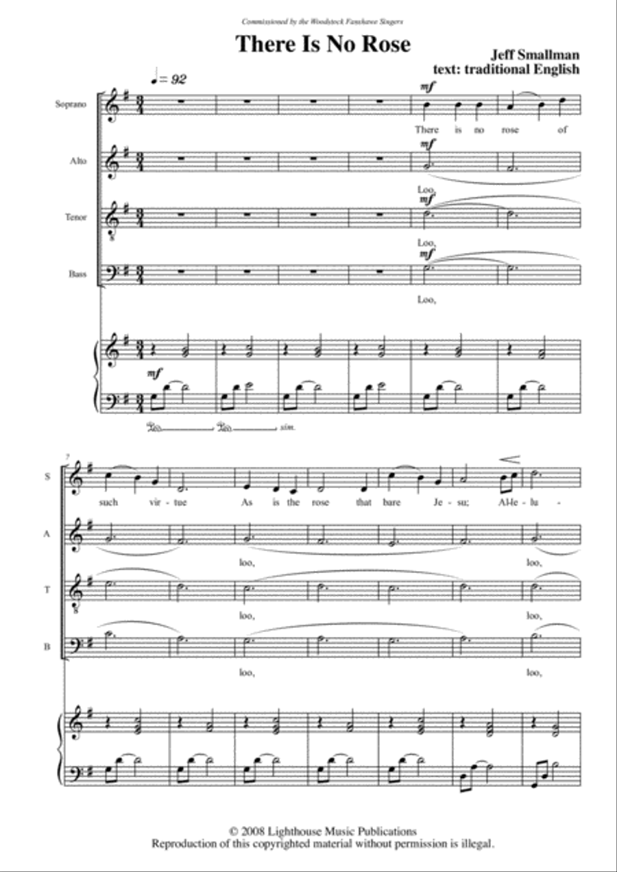 There Is No Rose There Is No Rose 4-Part scores gallery preview page 3
