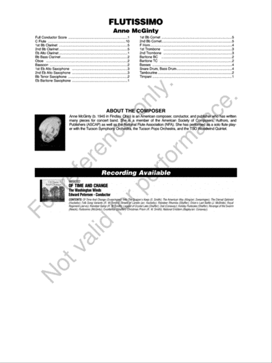 Flutissimo Flutissimo Concert Band scores gallery preview page 3