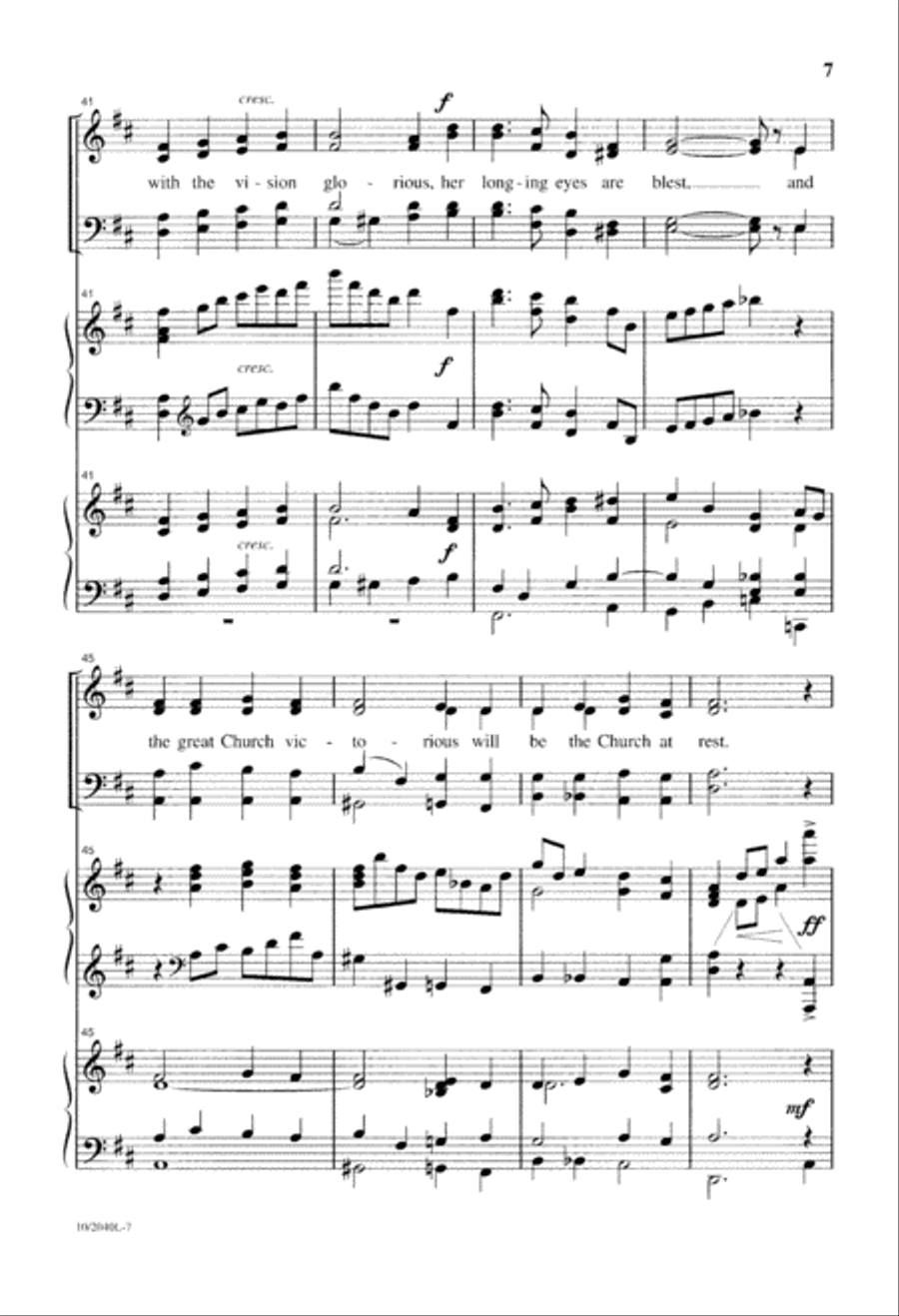 The Church's One Foundation 4-Part scores gallery preview page 7