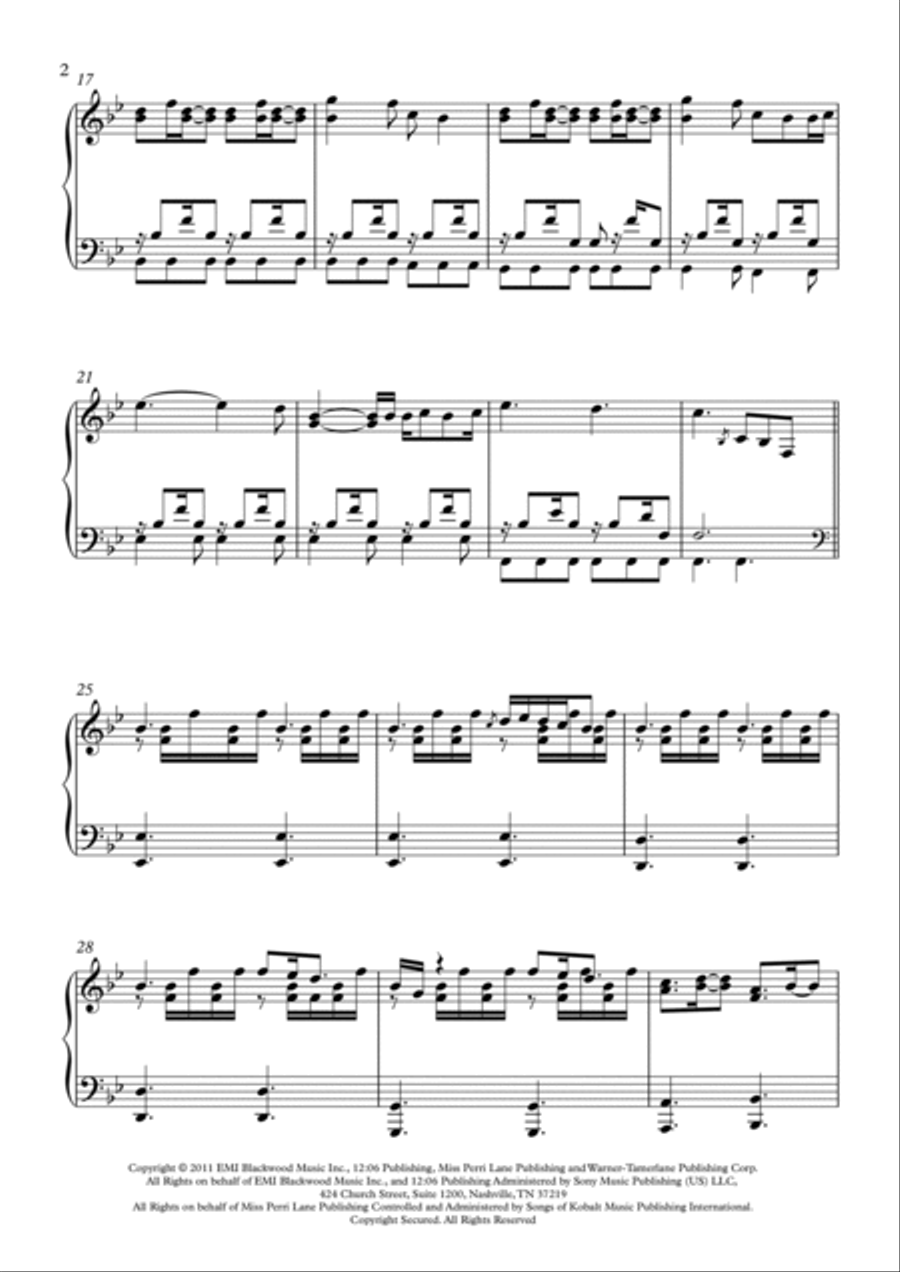 A Thousand Years Piano Solo scores gallery preview page 2