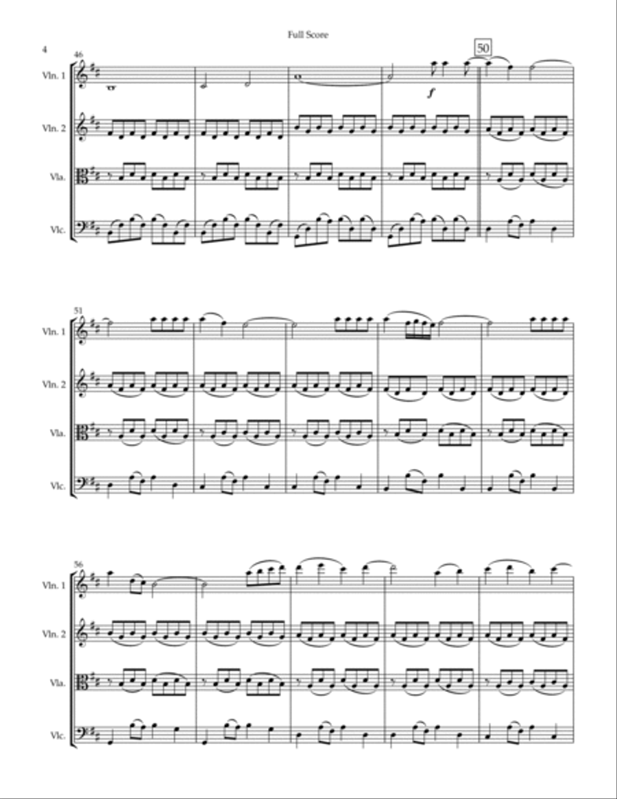 Secrets Secrets String Quartet scores gallery preview page 4