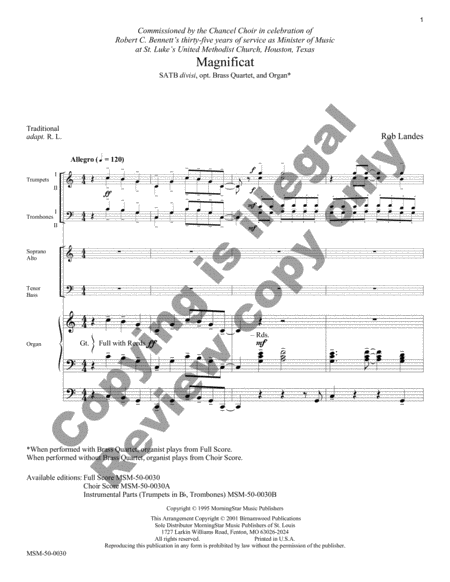 Magnificat (Full Score) image number null