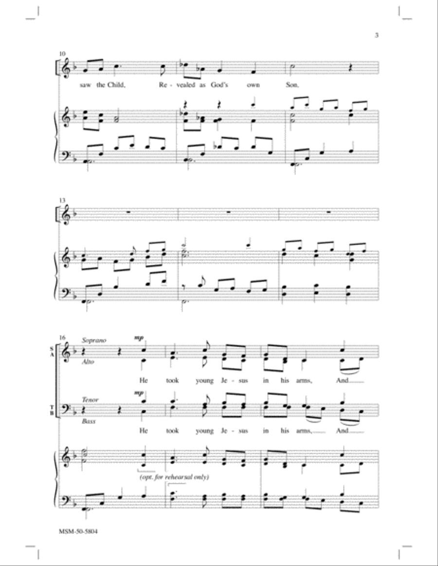 When Mary to the Temple Came 4-Part scores gallery preview page 3