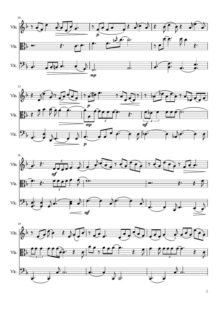 What A Wonderful World String Trio scores gallery preview page 2