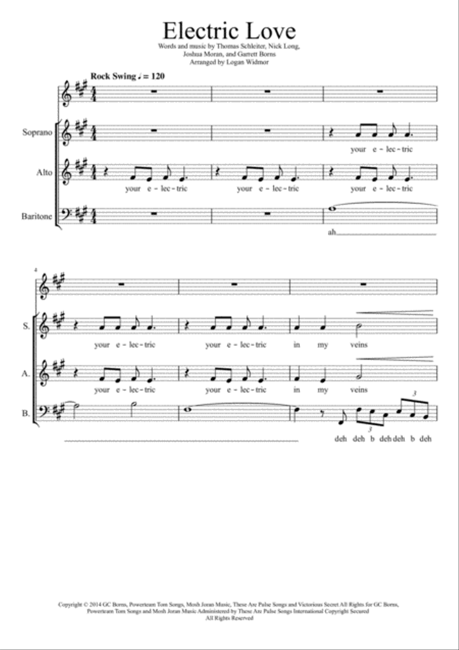 Electric Love 3-Part scores gallery preview page 1