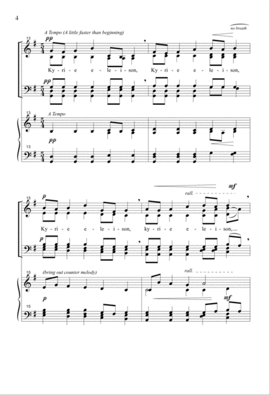 Kyrie Eleison 4-Part scores gallery preview page 3