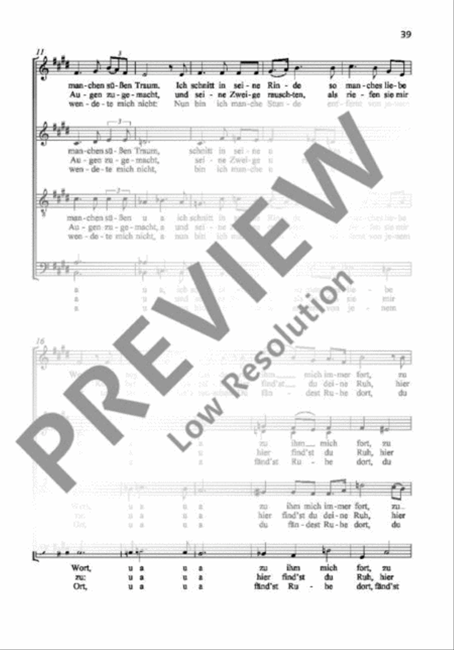 Am Brunnen vor dem Tore 4-Part scores gallery preview page 3