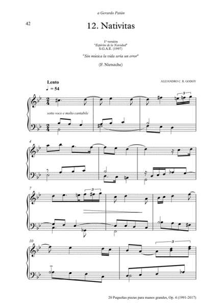 20 Piezas, Op. 4 (2017) No. 12. Nativitas image number null