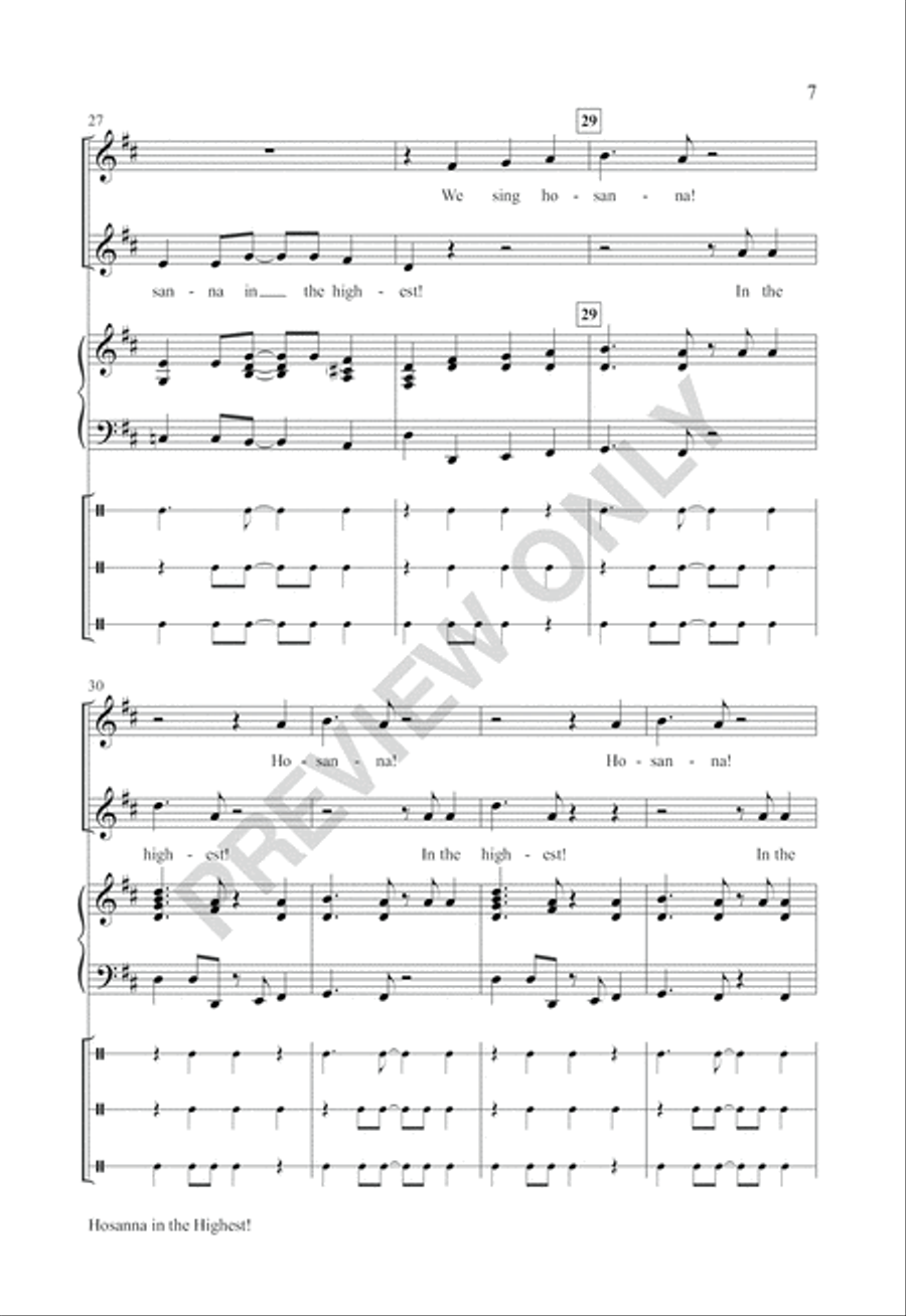 Hosanna in the Highest! 2-Part scores gallery preview page 6