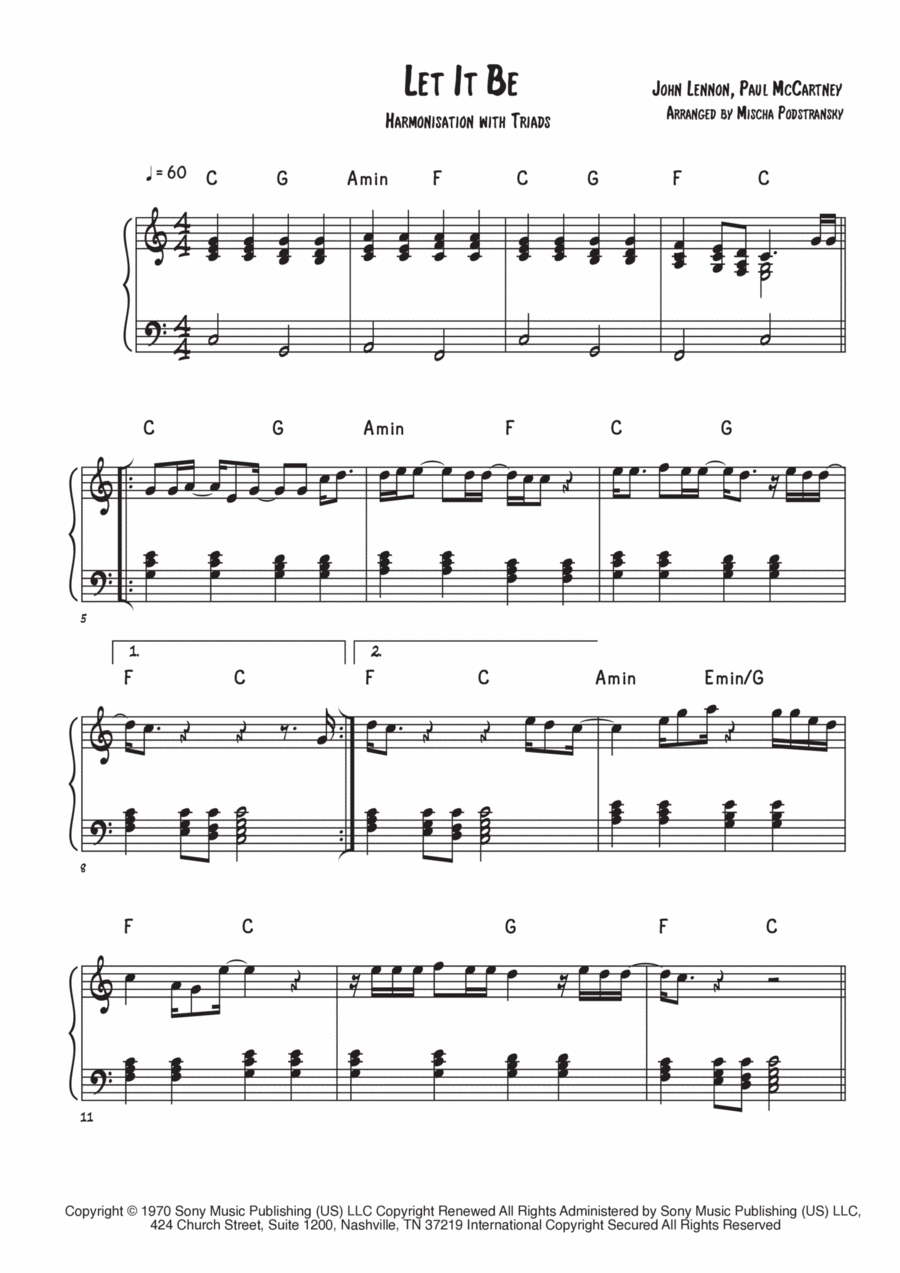 Let it be beginner piano cheap