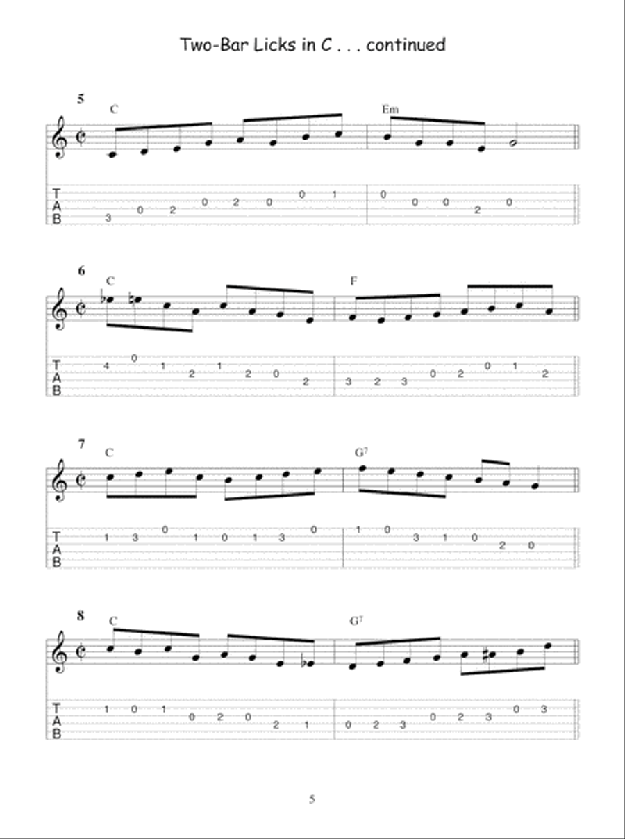 101 Red Hot Bluegrass Guitar Licks and Solos Acoustic Guitar scores gallery preview page 6