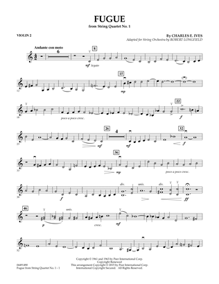 Fugue from String Quartet No. 1 - Violin 2