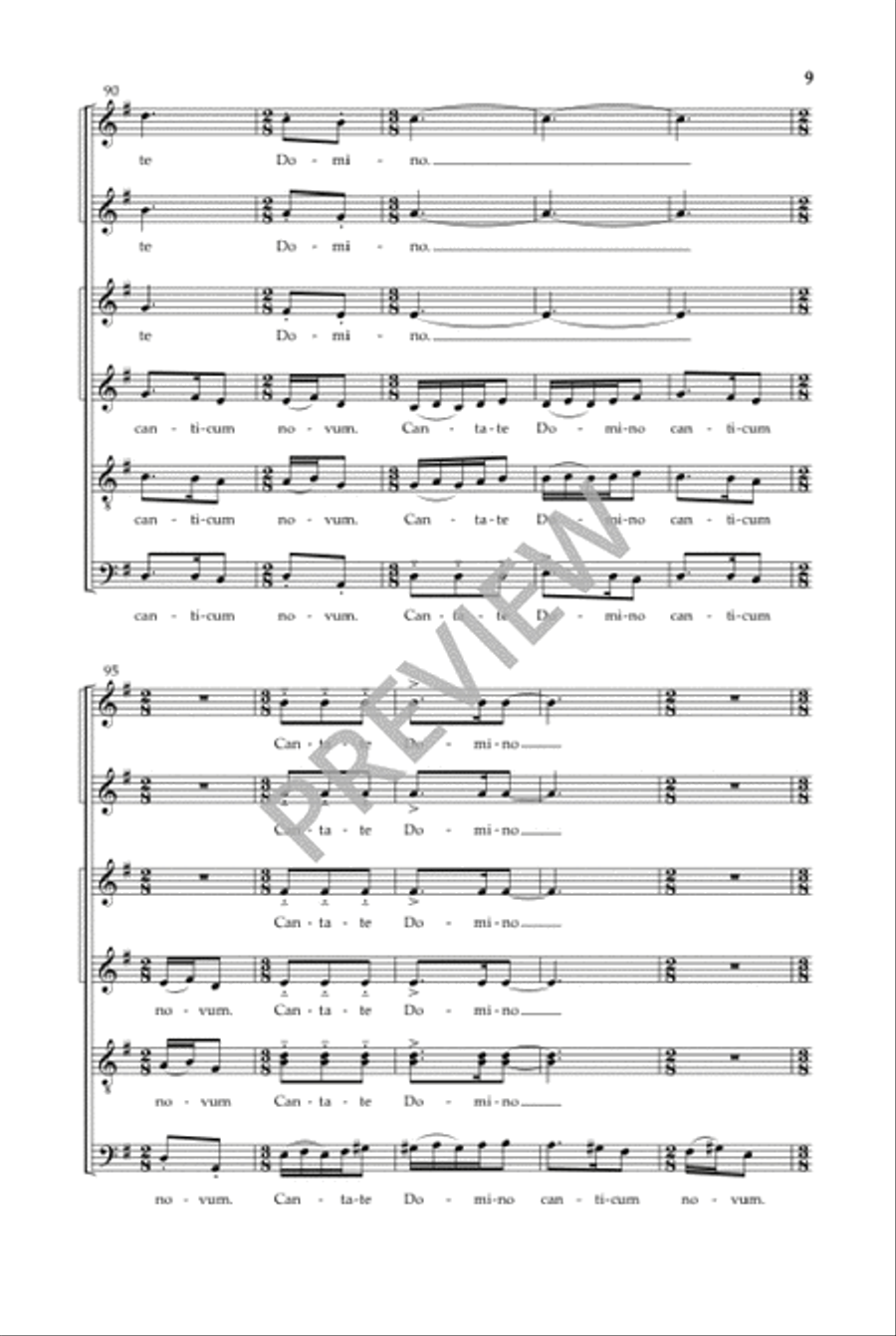 Cantate Domino - SSAATTB Choir scores gallery preview page 10