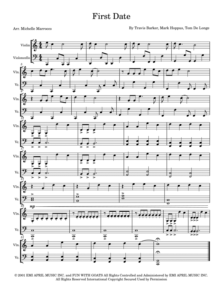 First Date String Duet scores gallery preview page 1