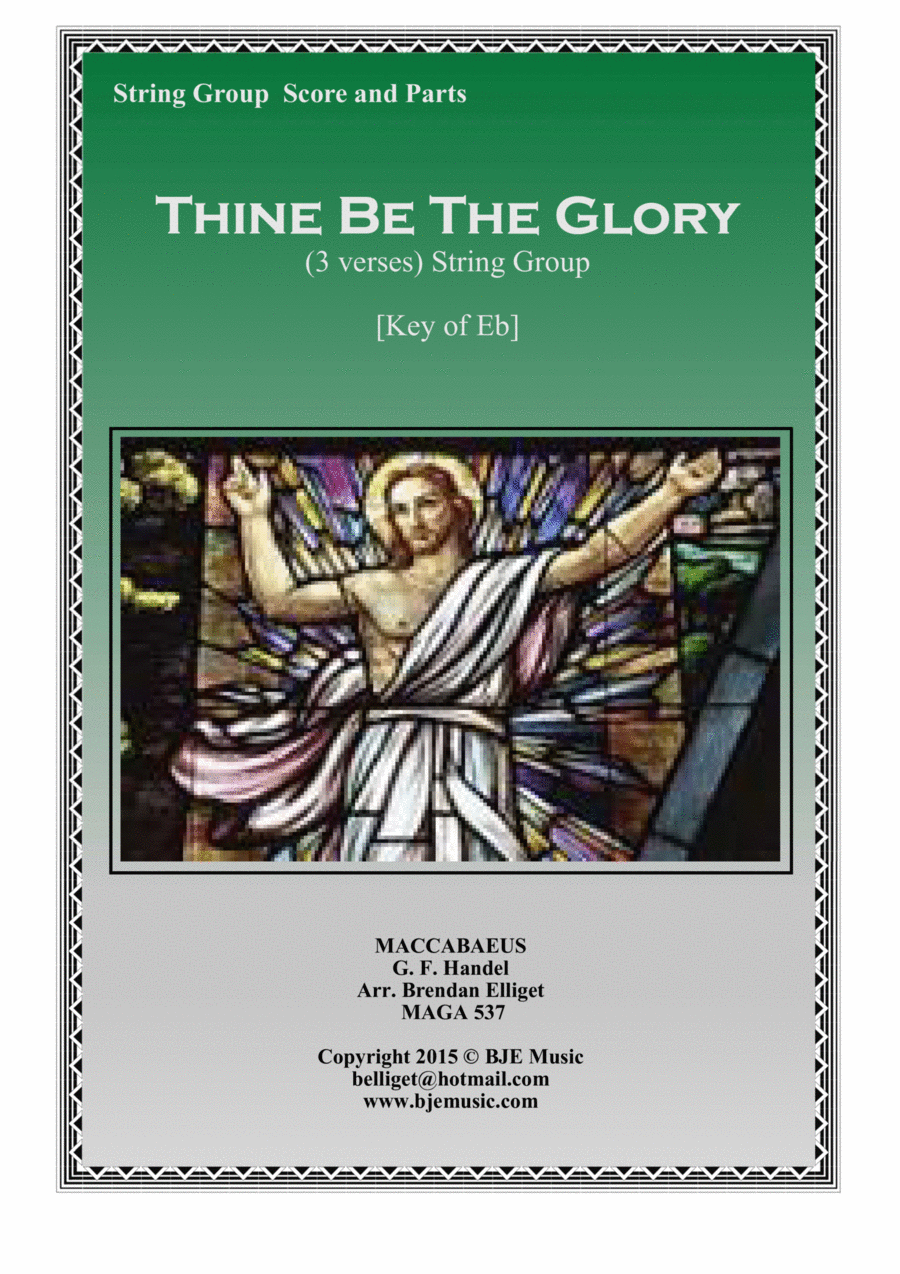Thine Be The Glory (MACCABEUS) - String Group with Optional Piano Cello scores gallery preview page 1