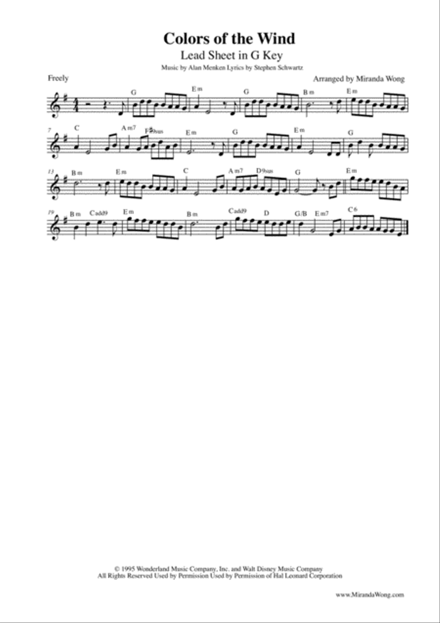 Colors Of The Wind Colors Of The Wind Large Ensemble scores gallery preview page 5