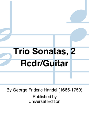 Book cover for Trio Sonatas, 2 Rcdr/Guitar