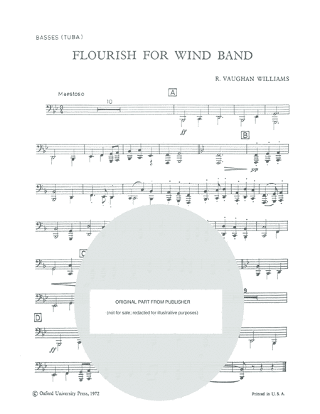 FLOURISH FOR WIND BAND - Ralph Vaughan Williams - SPECIAL TUBA PART