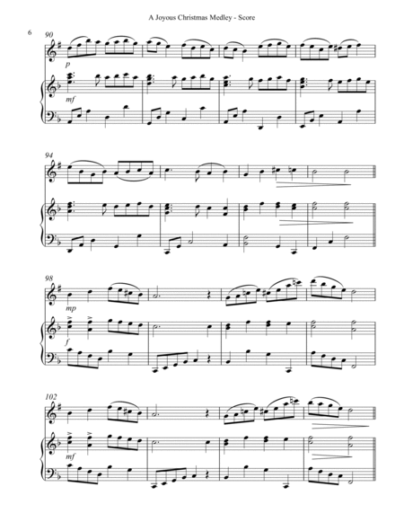 A Joyous Christmas Medley, Duet for Clarinet & Harp