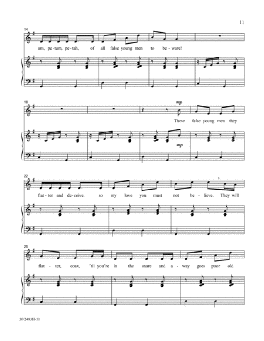 Friends to the North and Friends to the South Unison Choir scores gallery preview page 12