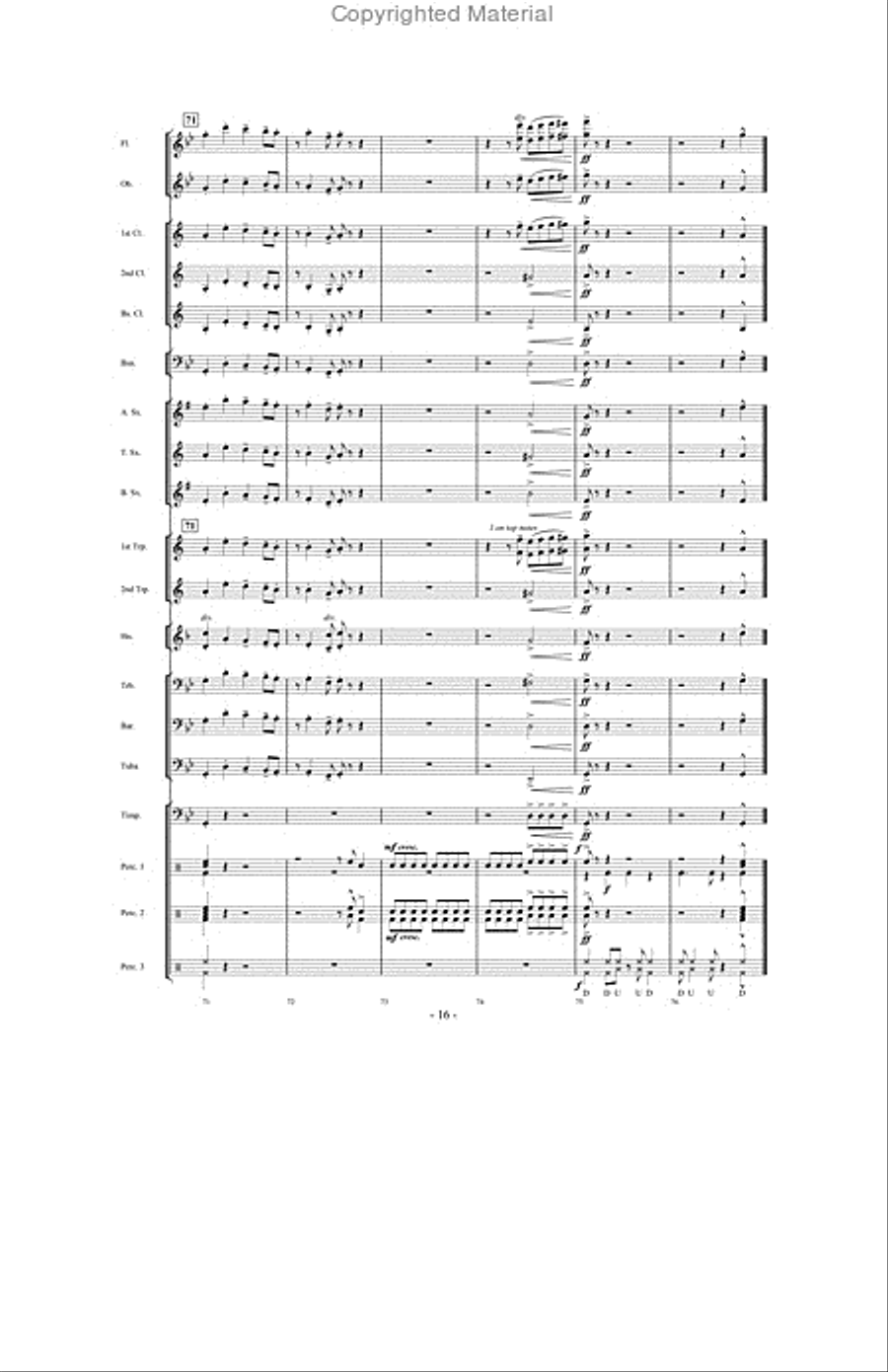 Mambo cubano Concert Band scores gallery preview page 15