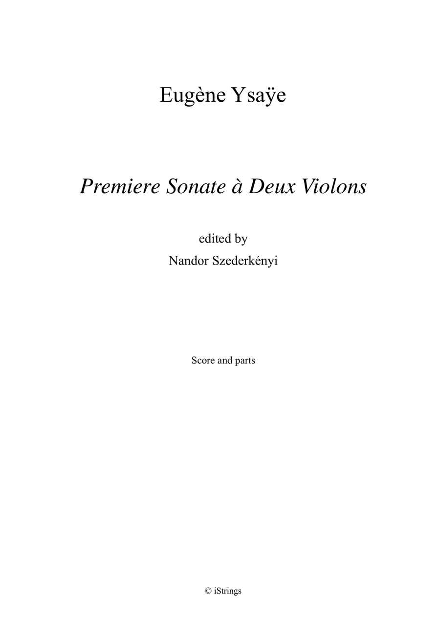 Sonata for two violins String Duet scores gallery preview page 1