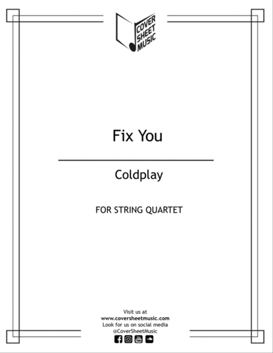 Fix You String Quartet scores gallery preview page 1