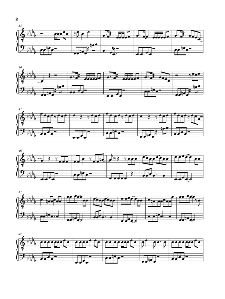Sharks Easy Piano scores gallery preview page 2