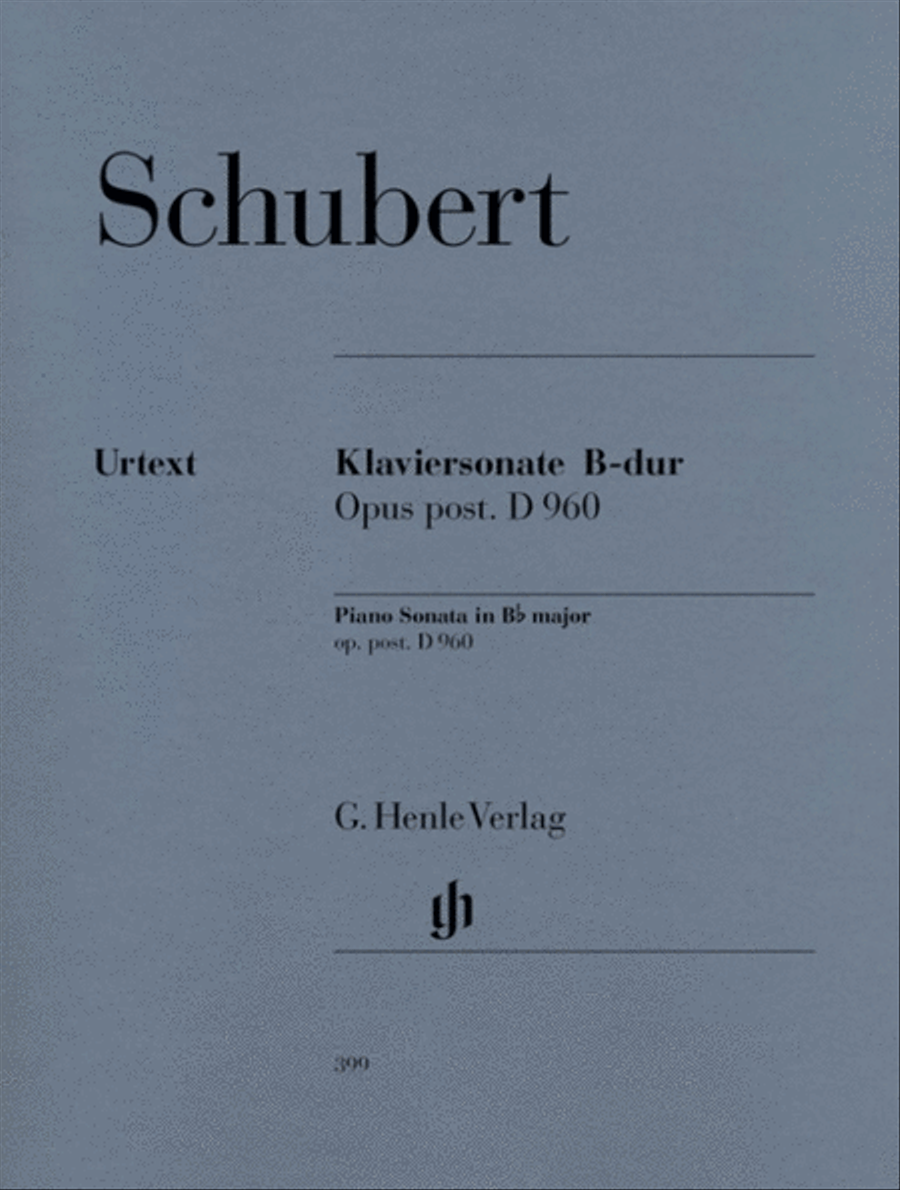 Schubert - Sonata B Flat D 960 Op Posth Piano