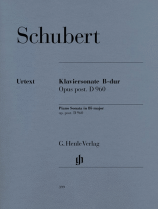 Book cover for Schubert - Sonata B Flat D 960 Op Posth Piano