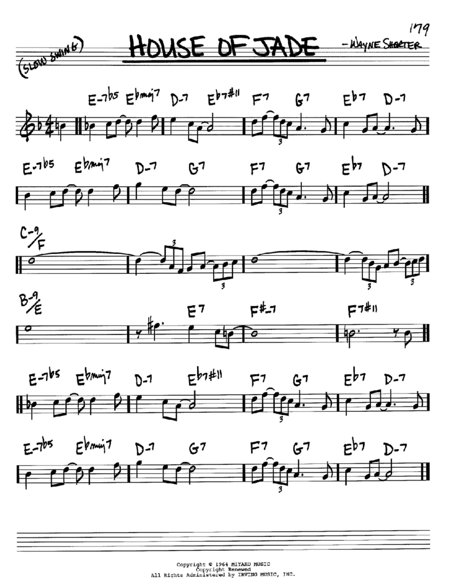House Of Jade Piano scores gallery preview page 1