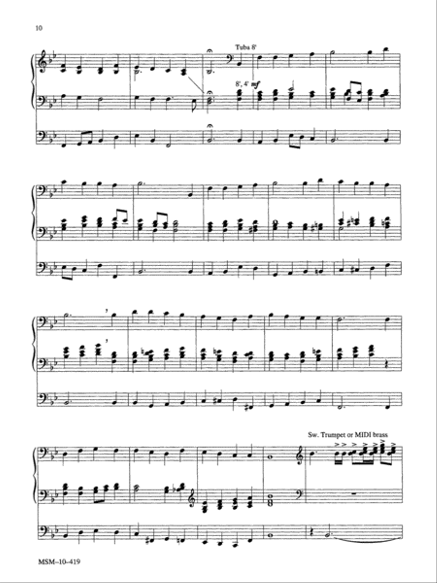 Royal Procession on All Glory, Laud, and Honor Organ scores gallery preview page 3