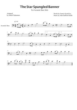 Book cover for The Star Spangled Banner (For Acoustic Bass Solo)
