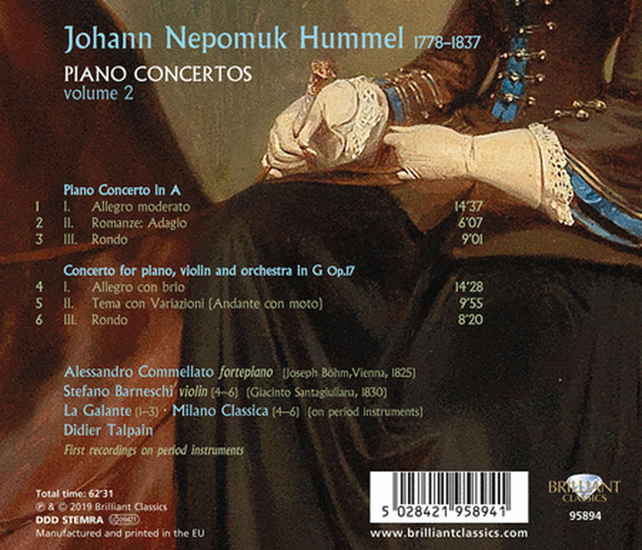 Hummel: Piano Concertos Vol. 2