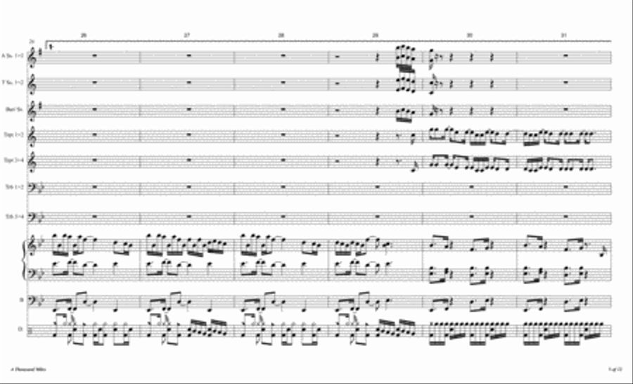 A Thousand Miles A Thousand Miles Jazz Ensemble scores gallery preview page 6