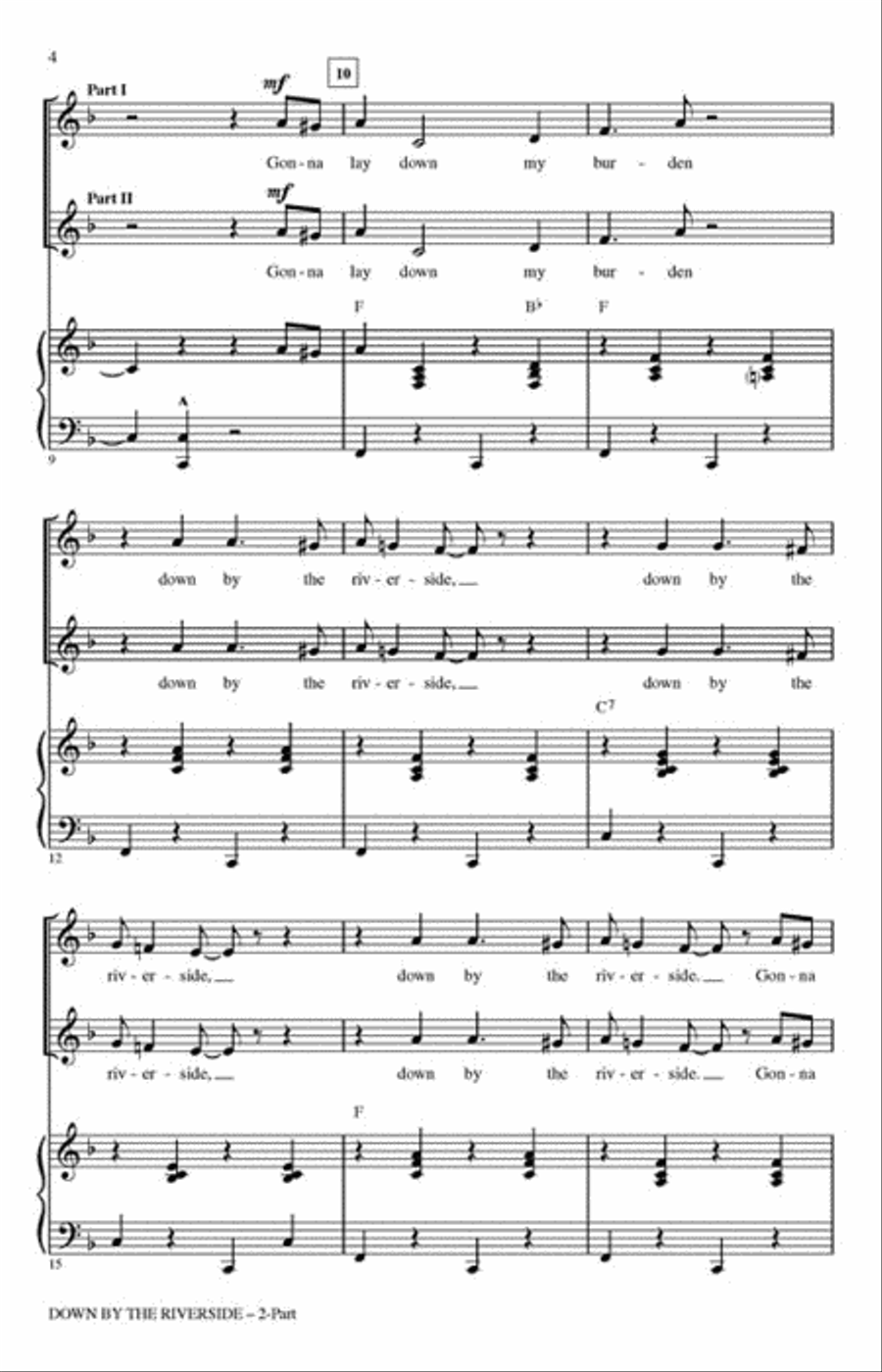 Down by the Riverside 2-Part scores gallery preview page 3