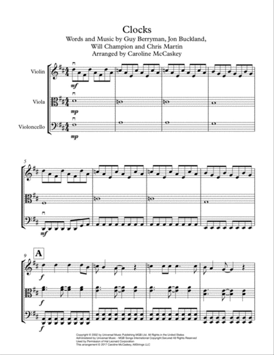 Clocks String Trio scores gallery preview page 2