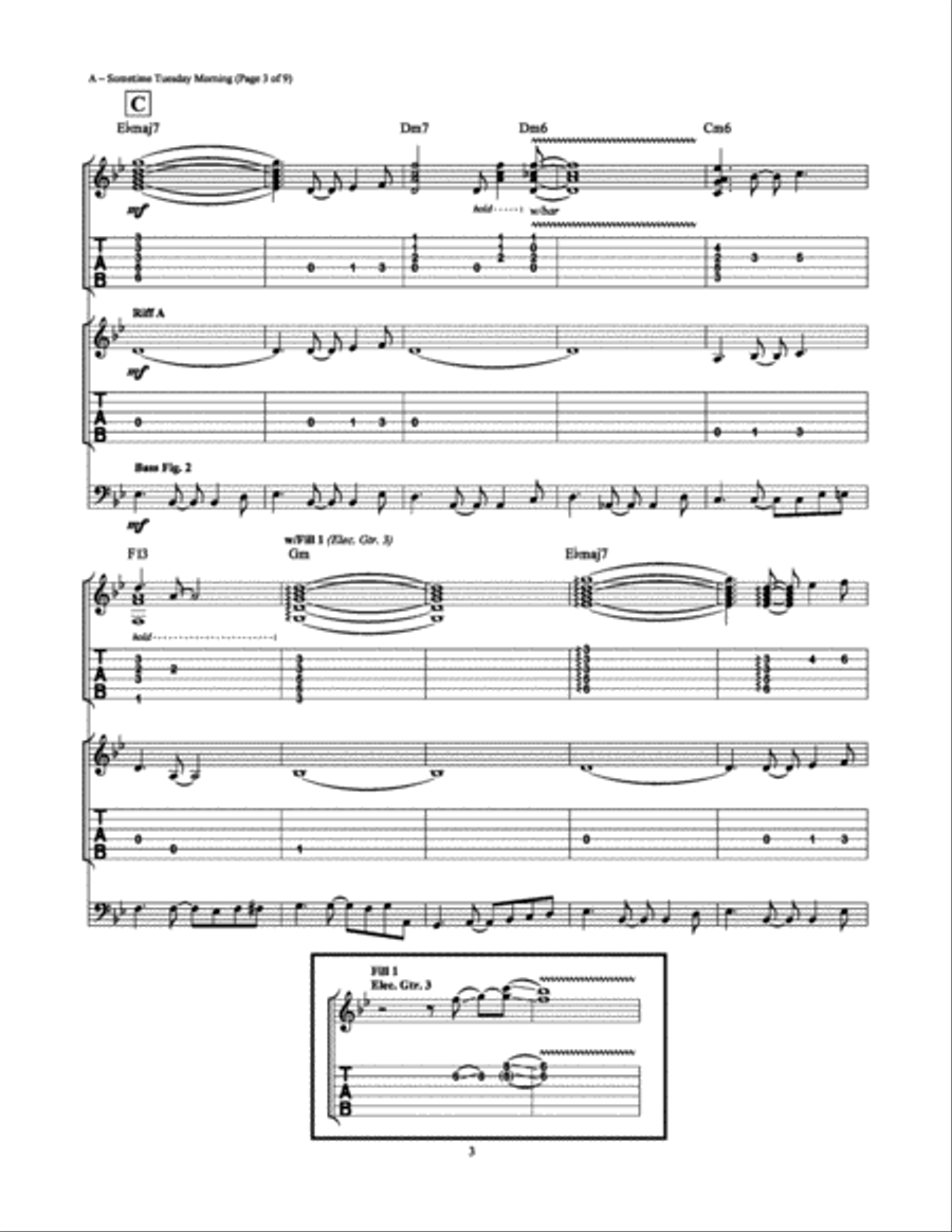 Sometime Tuesday Morning Sometime Tuesday Morning Electric Guitar scores gallery preview page 3
