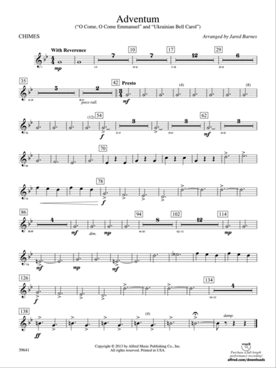 Adventum: Chimes Concert Band scores gallery preview page 1