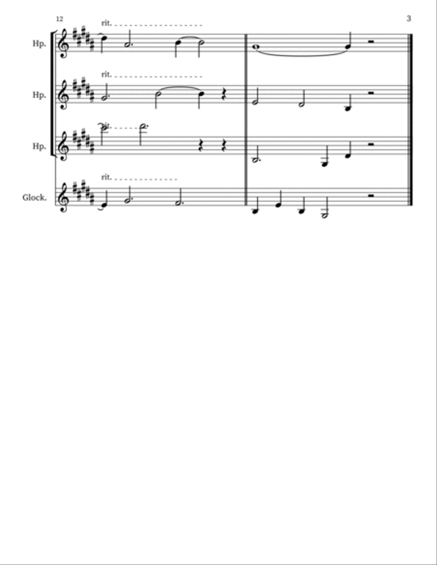 Z 138 Harps & Glockenspiel Glockenspiel scores gallery preview page 3