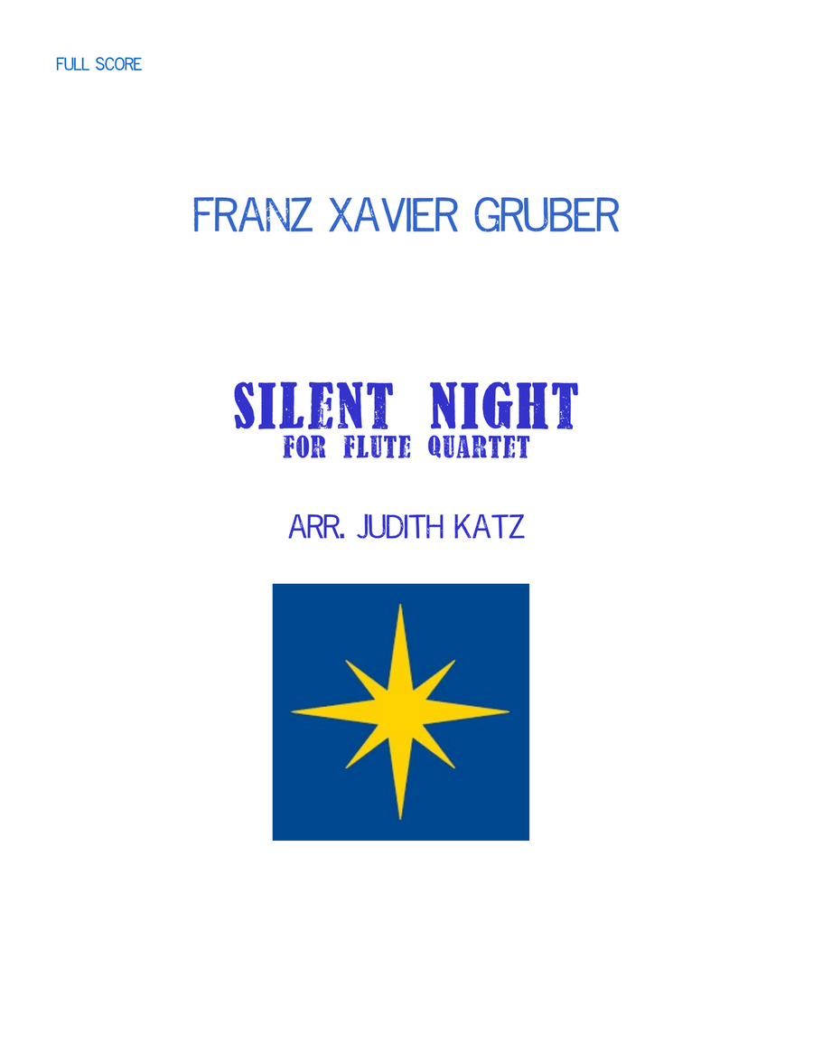 Silent Night Flute Quartet scores gallery preview page 1
