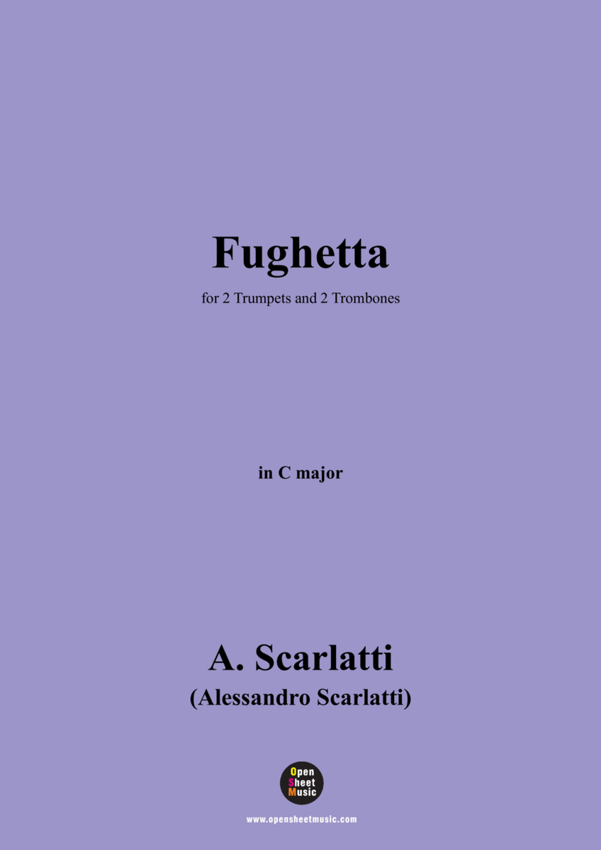 A. Scarlatti-Fughetta,in C Major,for 2 Trumpets and 2 Trombones image number null