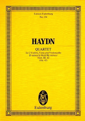 Book cover for String Quartet in D minor Op. 42