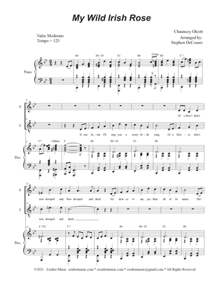 My Wild Irish Rose (2-part choir - (Soprano and Tenor)