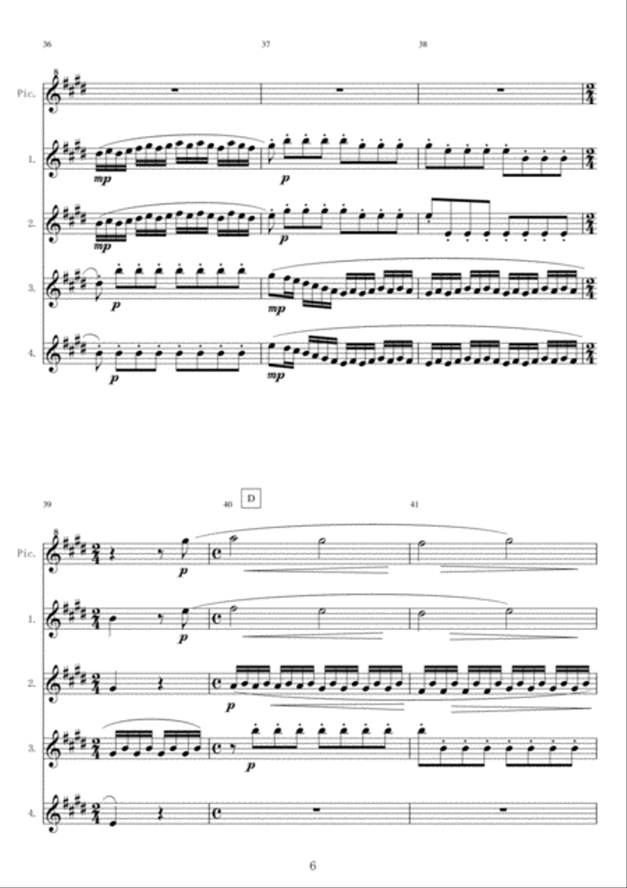 <Piccolo/Flute Quintet> La Primavera 1st Mov. from 