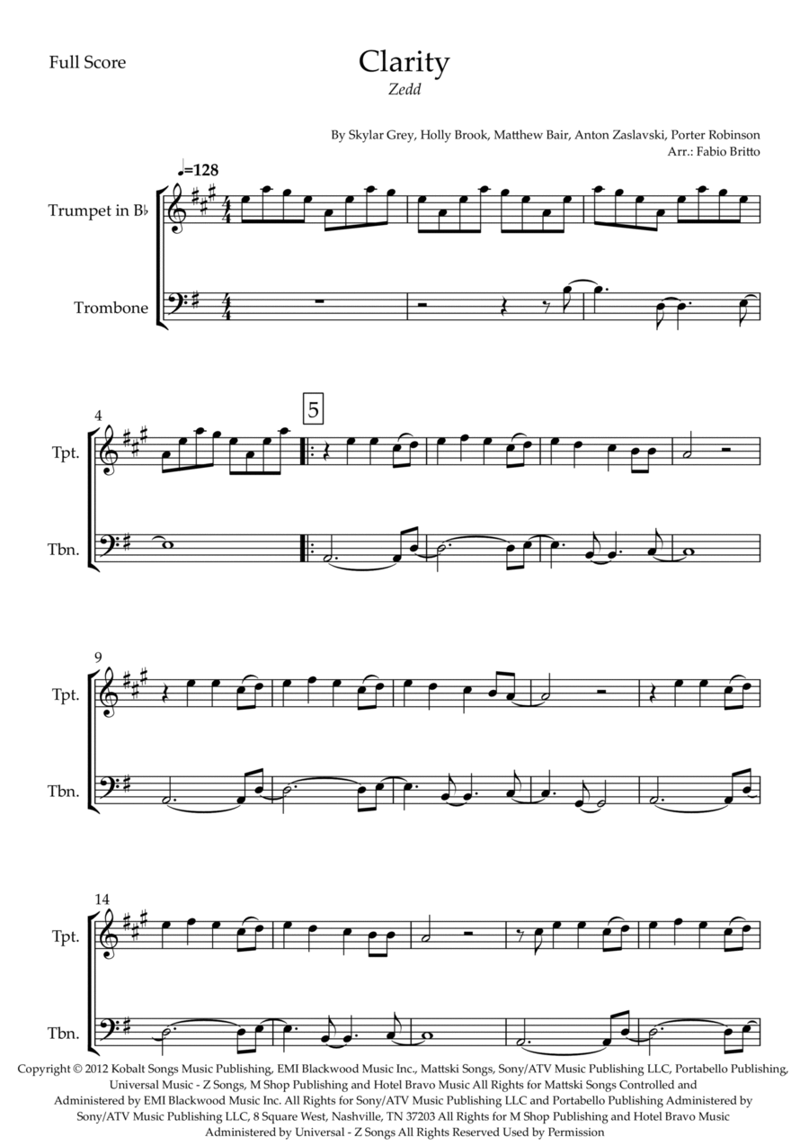 Clarity Brass Duet scores gallery preview page 1