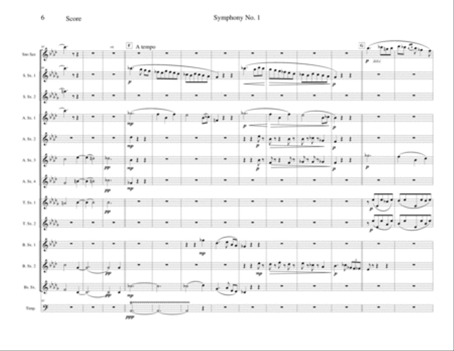 Mvt II - Andante from Symphony No. 1 Woodwind Ensemble scores gallery preview page 6